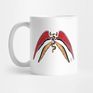 Red and Cream Angel Eye Mug